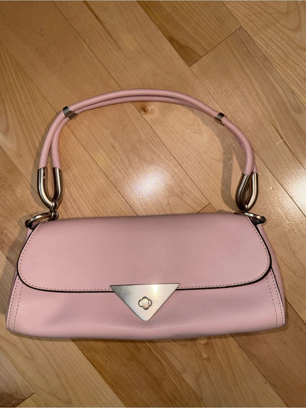 Pink Leather Top-Handle Women's Bag